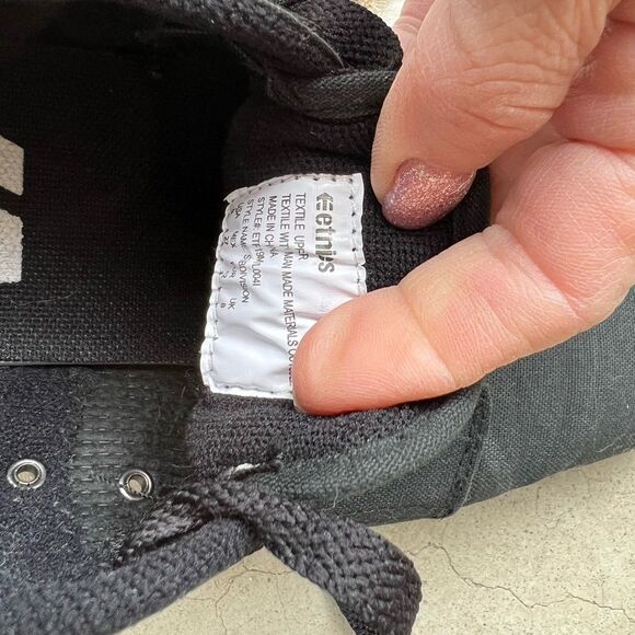 ETNIES Men Barge LS shoes size 9 Black - Picture 3 of 4